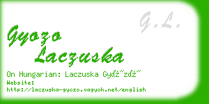 gyozo laczuska business card